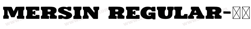 Mersin Regular字体转换